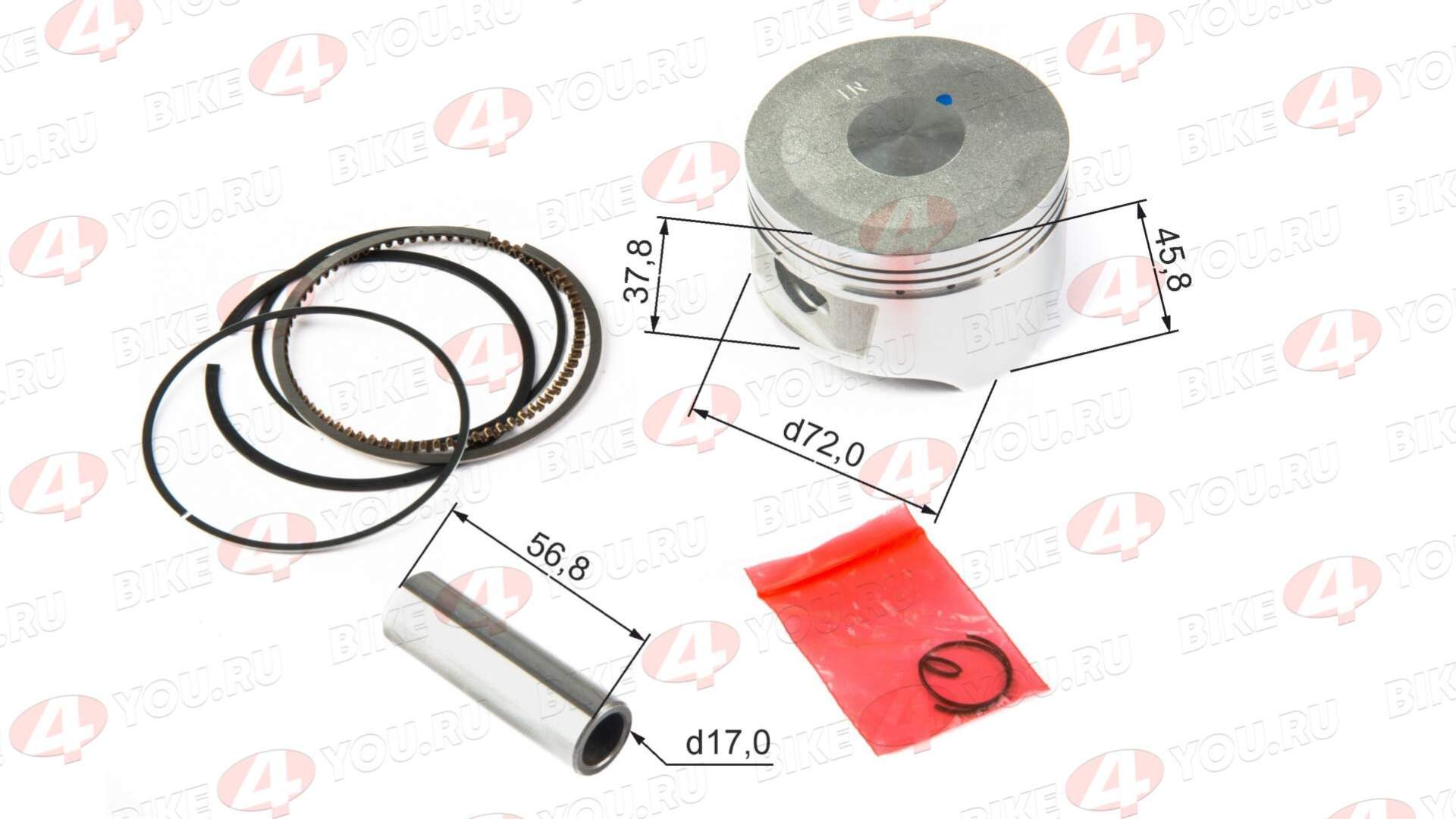 Поршень в сборе 172FMM-3A (CB250-F) d=72mm 