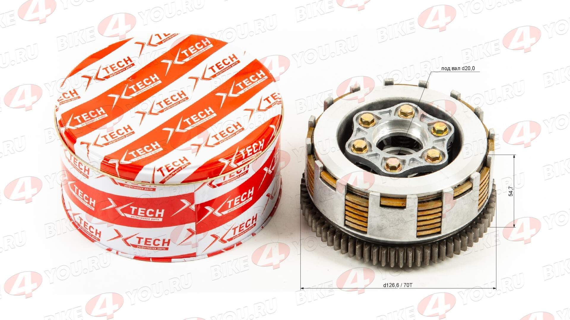 Барабан сцепления в сборе 165FMM (CB250D-G) 169FMM (CB250) 167FMM (CG250) 172FMM-3A (CB250-F) X-TECH